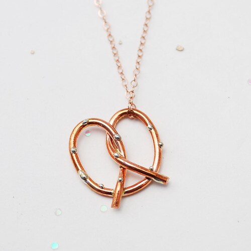 Pretzel Love Necklace in Rose Gold Filled Etsy Ireland