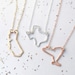 california texas new york love custom state silhouette necklace gold rose filled sterling silver 