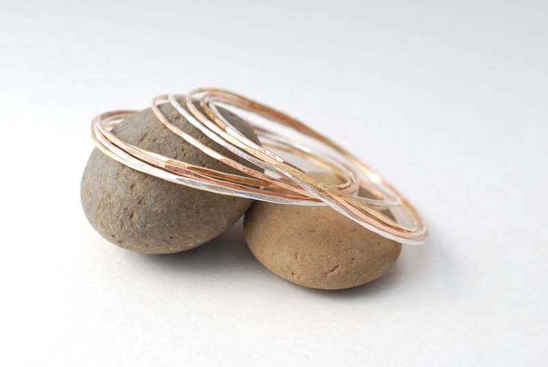 best hammered bangles SET of 4 image 2