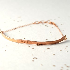 curved bar bracelet hammered custom stamped love monogram personalized gold filled sterling silver rose gold filled mom jewelry new baby