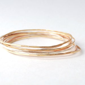 best hammered bangles SET of 4 image 1