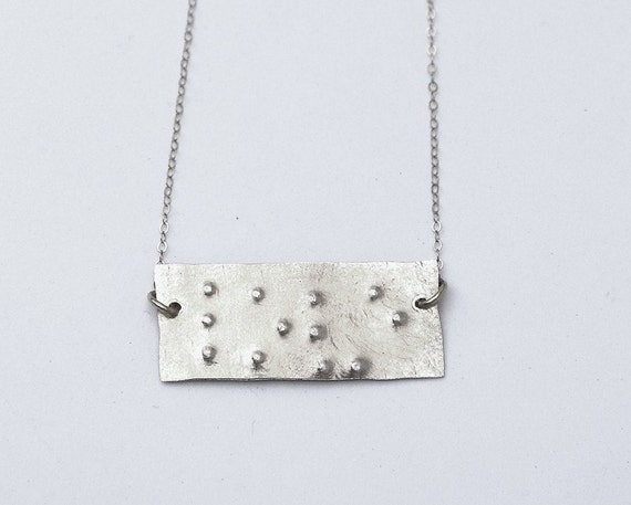 Braille Bar Necklace | Universal Love | Braille Pendant | Arabic Pendant | Urdu Pendant | Necklace for Women and Men | Gift Necklace