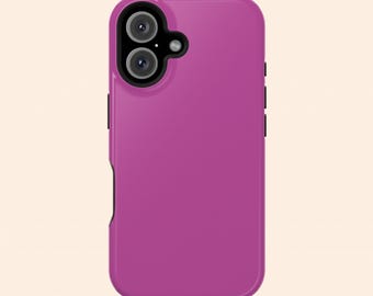 Neon Pink iPhone Magnetic Tough Case, Protective Phone Cover, Durable Phone Case | Personalize At No Additional Cost