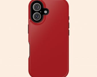 Red iPhone Magnetic Tough Case, Protective Phone Cover, Durable Phone Case | Personalize At No Additional Cost