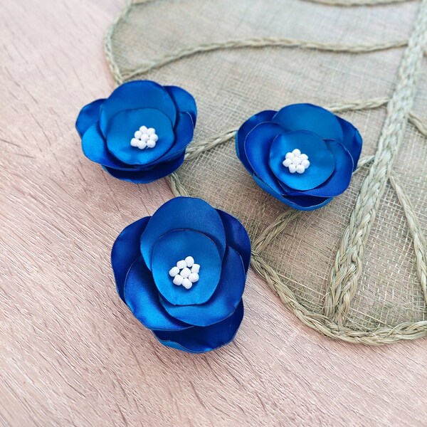 Royal Blue Silk Flowers Bulk Etsy