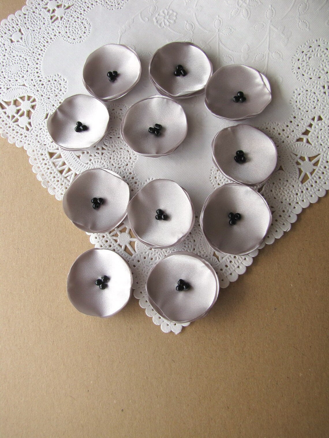 Tiny Silk Flowers Singed Satin Flower Appliques Flowers for Etsy