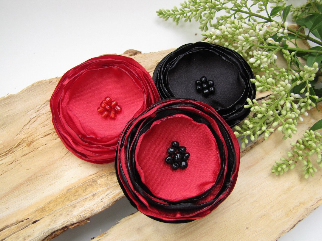 Large Flower Appliques, Fabric Flowers Bulk, Artificial Silk Roses