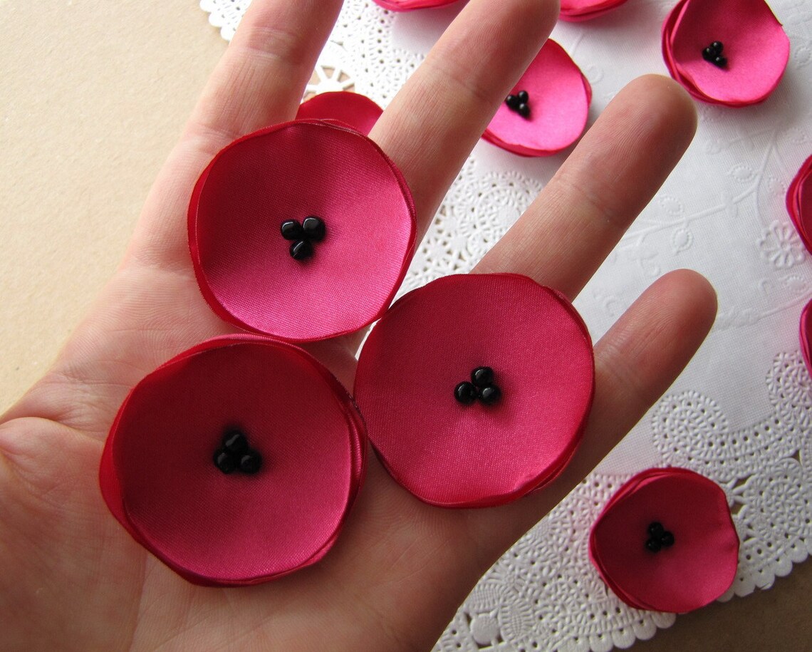 Wholesale Mini Flowers Small Satin Flowers Artificial Silk Etsy