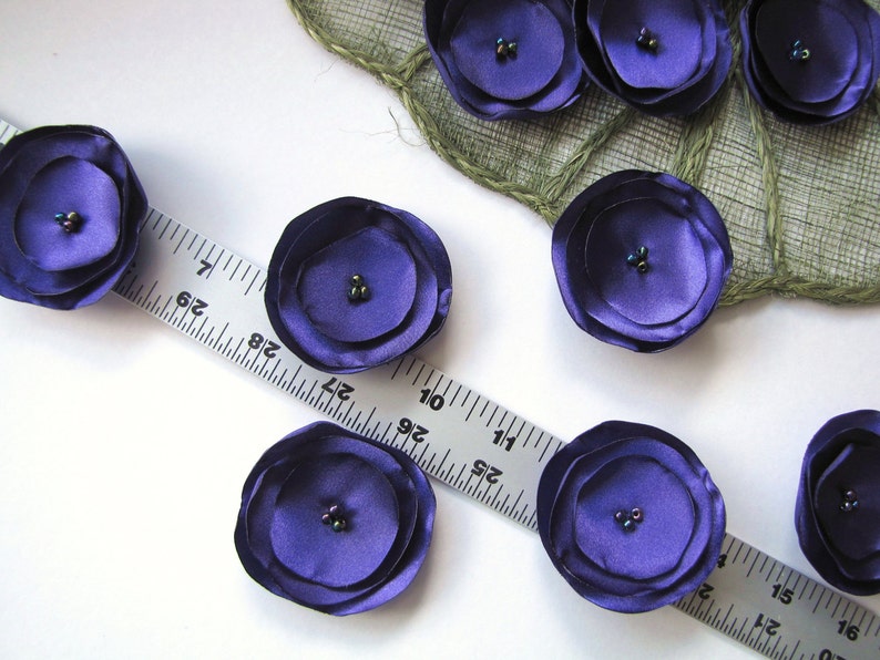 Artificial Fabric Flowers Satin Flowers Bridal Appliques Etsy