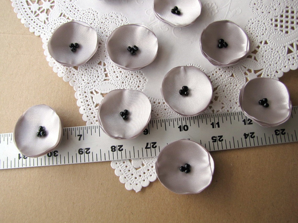 Tiny Silk Flowers Singed Satin Flower Appliques Flowers for Etsy