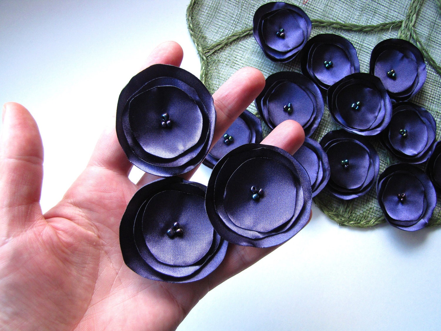 Silk flowers bulk sew on flowers wholesale fabric flowers Etsy