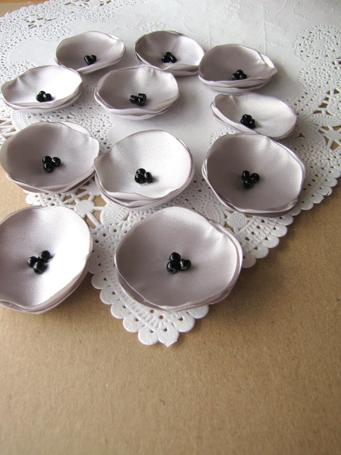 Tiny Silk Flowers Singed Satin Flower Appliques Flowers for Etsy