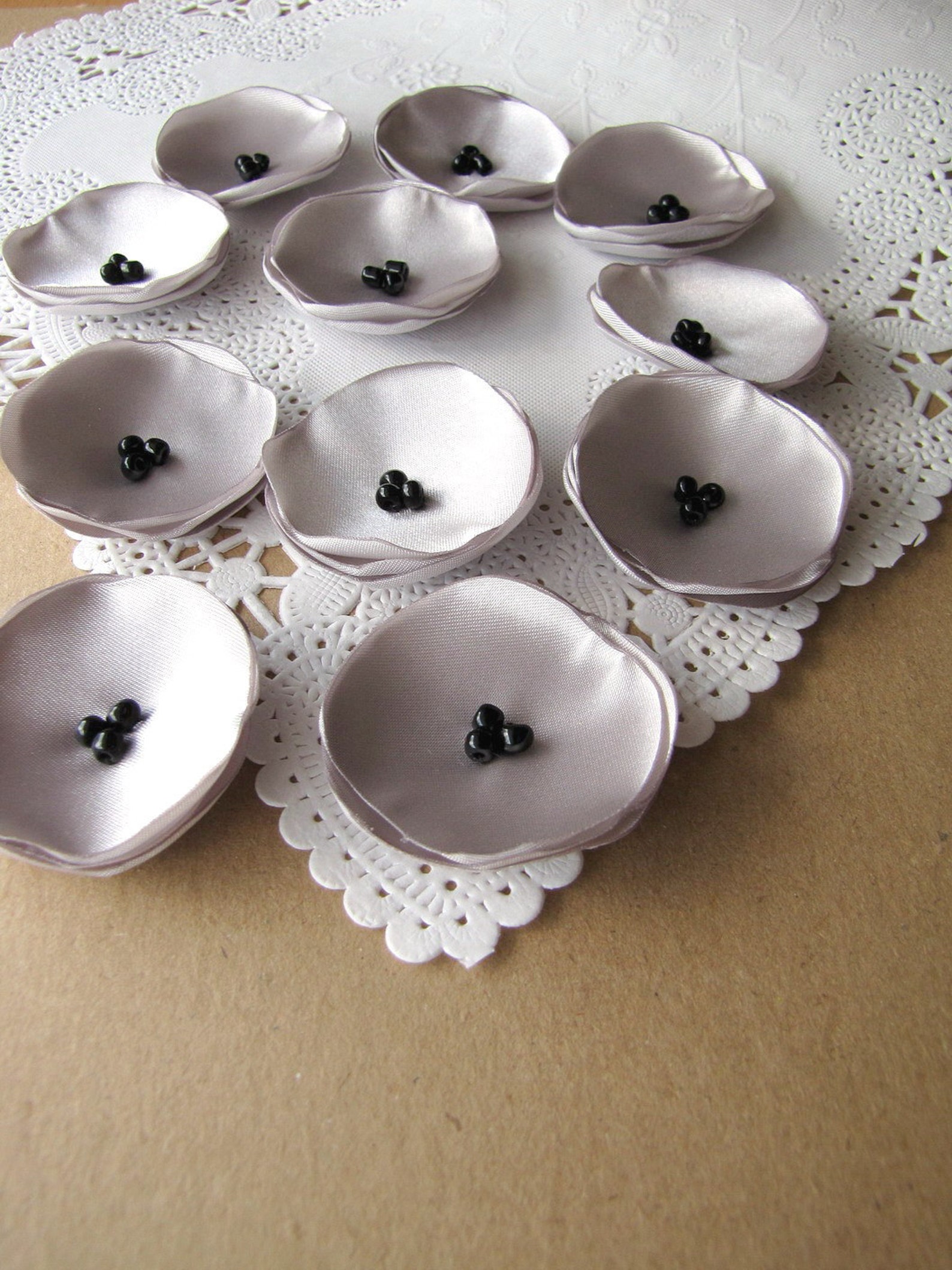 Tiny Silk Flowers Singed Satin Flower Appliques Flowers for Etsy