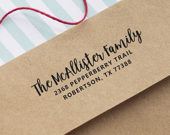 Adresstempel - zelfinktende retouradresstempel - rubberstempel - aangepaste en gepersonaliseerde stempel, housewarmingcadeau - McAllister