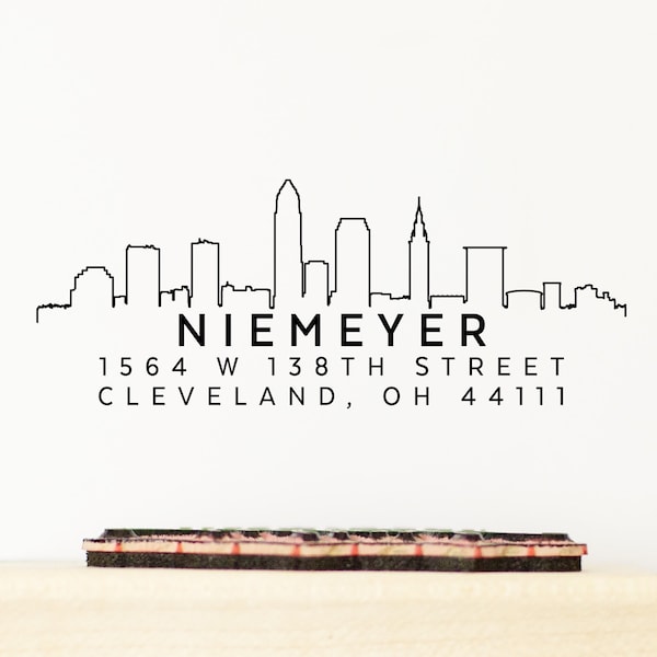 Cleveland Skyline Etsy