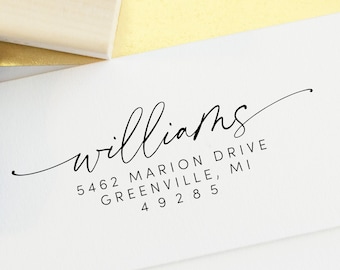 Return Address StampAddress CUSTOM Self-ink StampPERSONALIZED Return address stampPersonalized self-ink address stampWooden Stamp RA8