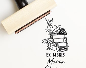 Custom 'From the Library of' Stamp - Personalized Ex Libris Design - Self-Inking or Rubber Option - Ideal Christmas Gift for Book Lovers