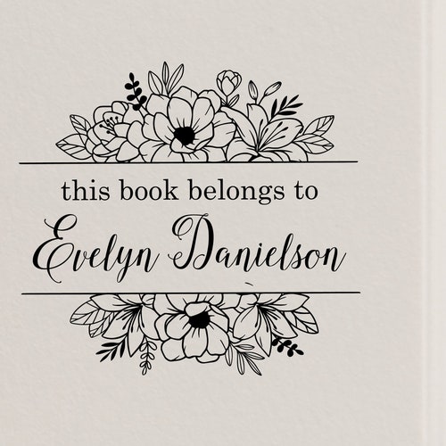 From the Library of Stamp Custom Library Stamp Book Stamp Etsy