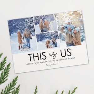 This is Us Christmas card, holiday photo collage card, printable this is us Christmas card, family photo card, printable or printed cards