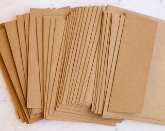 A4 envelopes, kraft or brown - perfect for 4 x 6 cards - set of 25 envelopes, GROCERY BAG