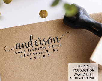 return address stamp etsy