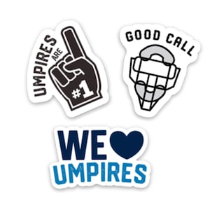 Baseball catcher sticker pack, baseball decals, umpire stickers for catcher&#39;s mask, vinyl stickers water bottle stickers for baseball player