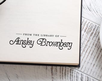 From the Library Of, Book Stamp, Personalized Teacher Stamp, Custom Library Stamp, Self-Inking Stamp