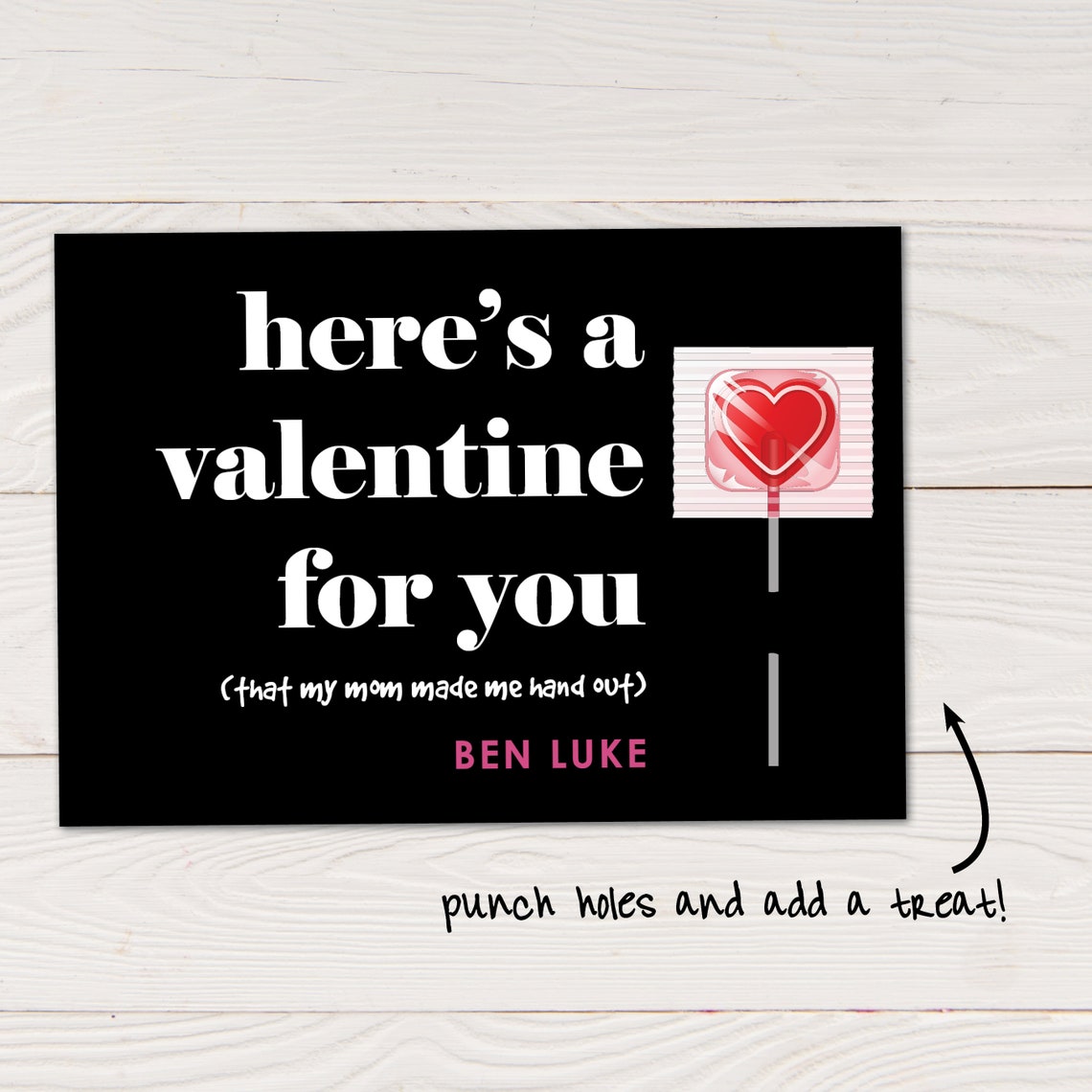 Funny Valentine's Day Card for Older Kids My Mom Made Me - Etsy