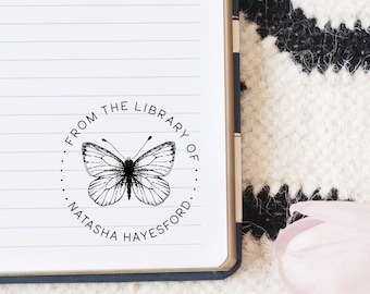 Butterfly Book Stamp - Personalized From the Library of Stamp