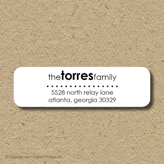 Modern Return Address Labels Custom Address Stickers Etsy