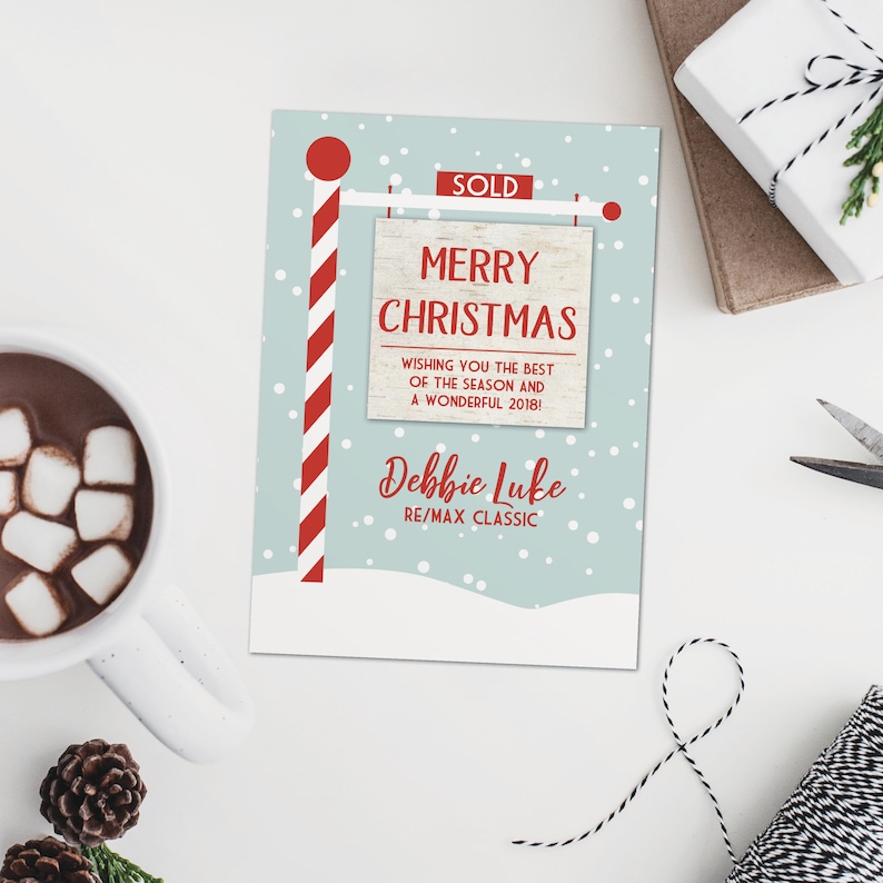 Realtor Christmas cards Real estate Christmas cards realtor Etsy