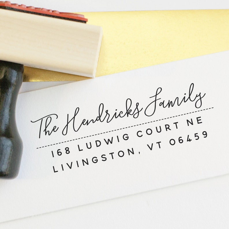 Address Stamp Self Inking Return Address Stamp Christmas cards rubber stamp Custom and Personalized Stamp, Housewarming gift image 5