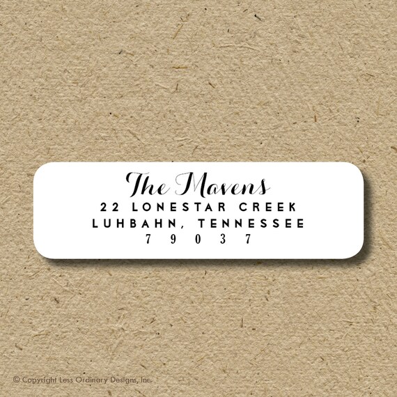 modern return address labels