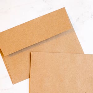 A4 envelopes, kraft or brown perfect for 4 x 6 cards set of 25 envelopes, GROCERY BAG image 2