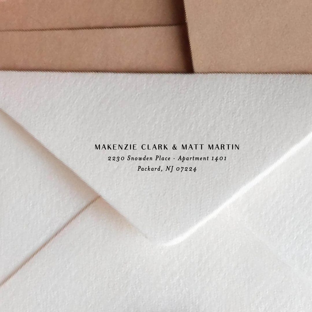 Custom Return Address Stamp for Two Names in Self-inking or Wood ...
