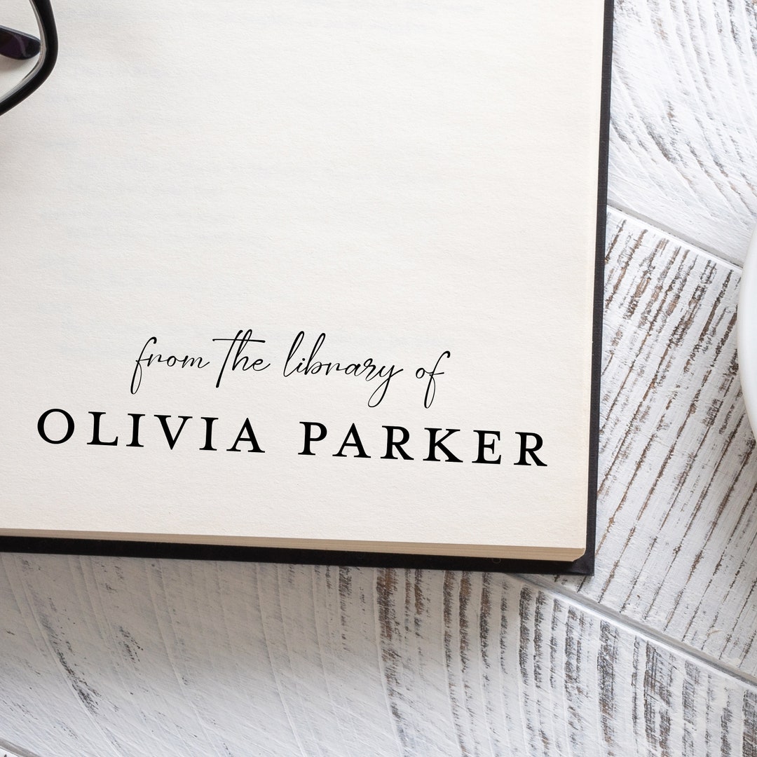 LIBRARY STAMP, Book Stamp, Custom Library Stamp, From the Library Of, This Book Belongs To