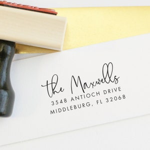 Personal closing gift - personalized Address Stamp - realtor client gift - Custom address stamp - housewarming gift - Maxwell