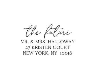 The Future Mr and Mrs Stamp, Return Address Stamp, Custom Stamp, Personalized, Self Inking Stamp, Rubber Stamp, Save the Date Stamp, wedding