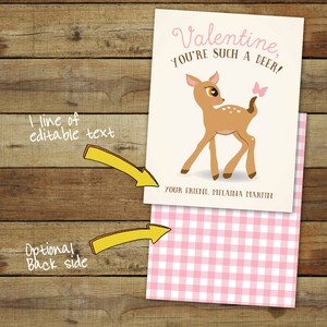 Deer Valentine's Day Card - Printable Deer Valentine - You're Such a ...