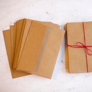 A4 envelopes, kraft or brown perfect for 4 x 6 cards set of 25 envelopes, GROCERY BAG image 3