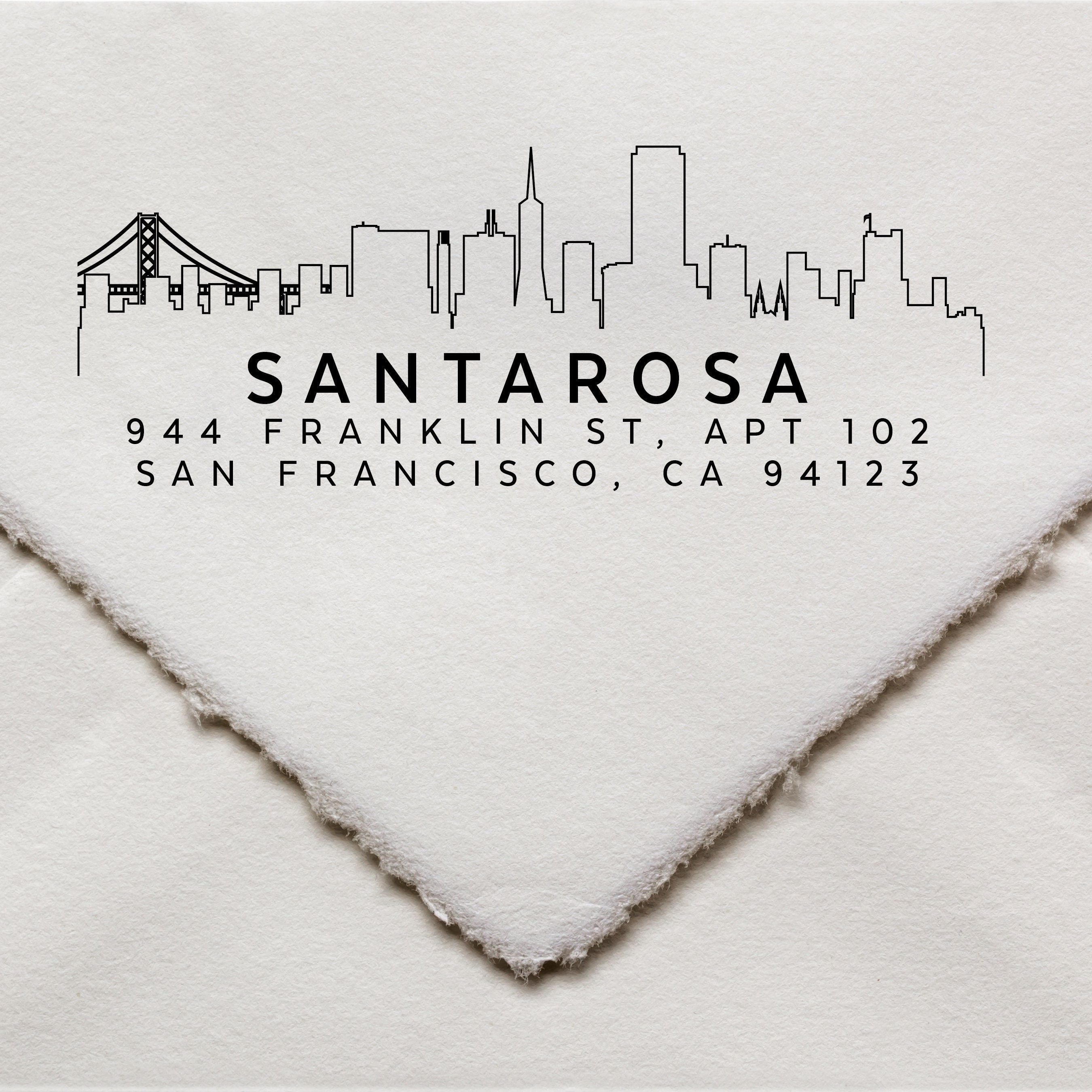 San Francisco skyline address Stamp Self Inking Return Etsy