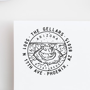 Arizona Return Address Stamp - Personalized Address Stamp - Custom Arizona Gift