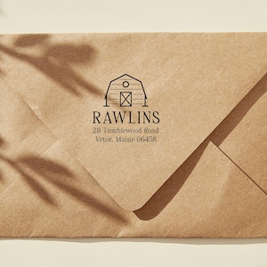 Barn Return Address Stamp, Farm Custom Stamp, Homestead Self Inking Stamp, Barn Address Stamp, Farm Gift