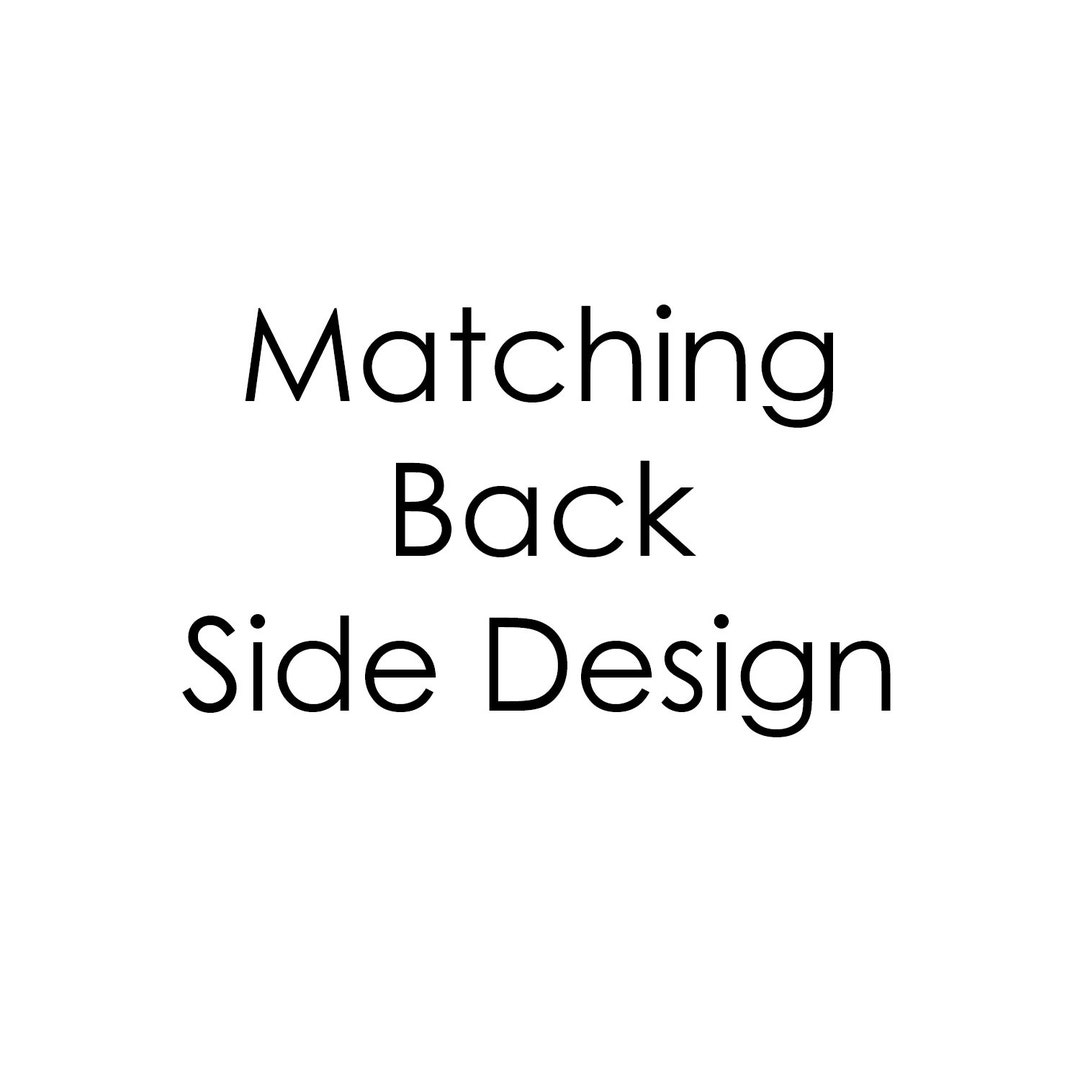 Matching Back Side Design Matching Collection Etsy