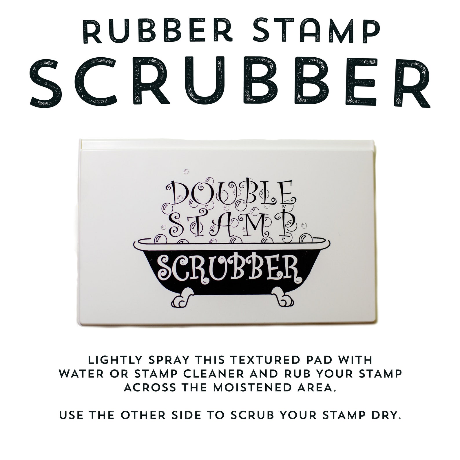 Rubber Stamp Scrubber Pad and Cleaner Rubber Stamp Cleaning Etsy