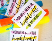 Teacher Gift Idea: Printable Tag for Highlighters - Perfect for Teacher Appreciation Week, Show Your Gratitude