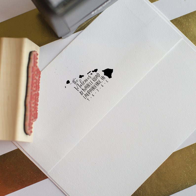 Hawaii Address Stamp Self Inking Return Address Stamp Etsy