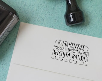 Kansas Address Stamp: Custom Self-Inking Return Address