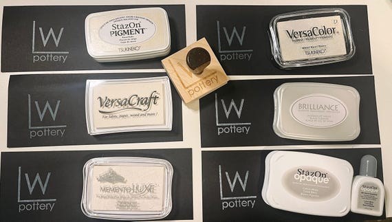 Premium White Ink Pads for Rubber Stamps - Vibrant & Long-Lasting Shades for Clear Impressions