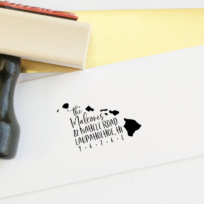 Hawaii Address Stamp Self Inking Return Address Stamp Etsy